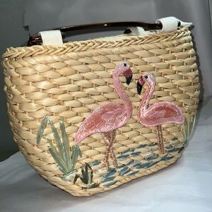 Native Hand Woven Flamingo purse